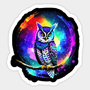 Cosmic Wisdom Owl Sticker